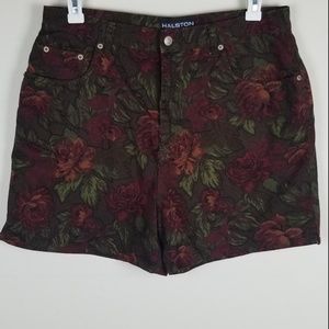 Sold  16 jean short Floral High waist 5 pocket